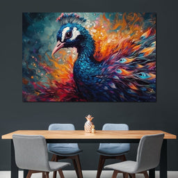 Vibrant Peacock - NicheCanvas