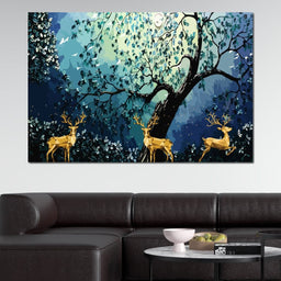 Golden Deer - NicheCanvas