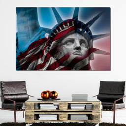 Patriotic Statue of Liberty - NicheCanvas