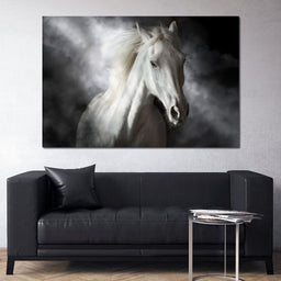 White Stallion - NicheCanvas
