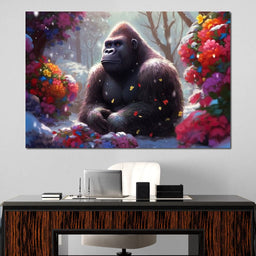 Winter Gorilla - Neal Hackett - NicheCanvas