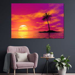 Sunset Island - NicheCanvas