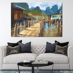 Fishing Pier - NicheCanvas