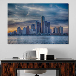 Detroit Skyline - NicheCanvas