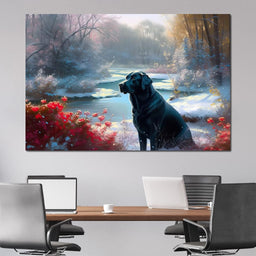 Winter Labrador - Neal Hackett - NicheCanvas