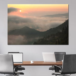 Fog over the Forest - NicheCanvas