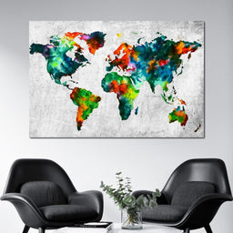 World Map - Mateo - NicheCanvas