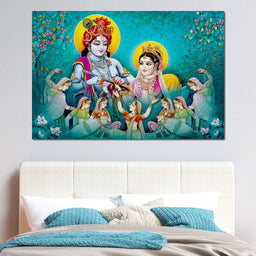 Lord Radha & Krishna Love Song - NicheCanvas
