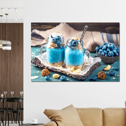 Chia Seeds & Blueberries Pudding - NicheCanvas