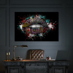 Graffiti Lips - Johanjjf - NicheCanvas