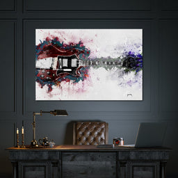 Angus Young's Red Guitar - Abraham Szomor - NicheCanvas