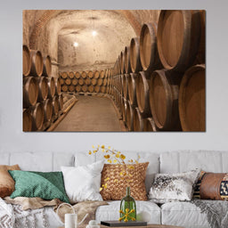 Barrels of Wine - NicheCanvas