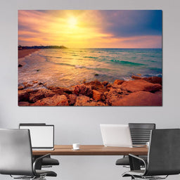 Sunset Over Tel Aviv - NicheCanvas