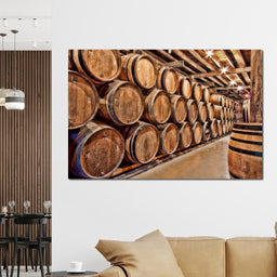Oak Barrels - NicheCanvas