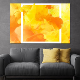 Yellow & Orange Smoke - NicheCanvas
