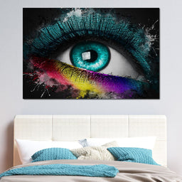 Colorful Eye Splash Art - Johanjjf - NicheCanvas