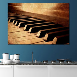 Vintage Piano Keys - NicheCanvas