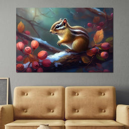 Winter Chipmunk - Neal Hackett - NicheCanvas
