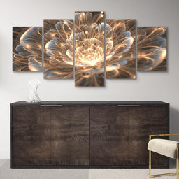 Golden Rays Fractal Flower