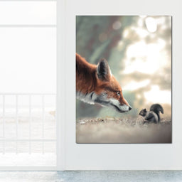 Fox Meets Squirrel - Zenzdesign - NicheCanvas