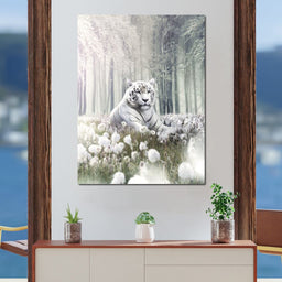 White Tiger Flowers - Zenzdesign - NicheCanvas