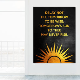 Delay Not Wisdom - ABConcepts - NicheCanvas