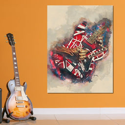 Eddie Van Halen's Electric Guitar - Abraham Szomor - NicheCanvas