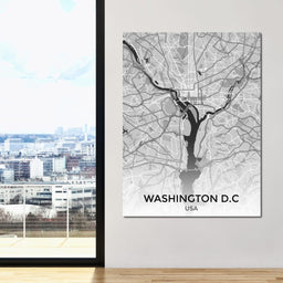 Map of Washington, USA - NicheCanvas