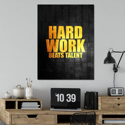 Hard Work Beats Talent - ABConcepts - NicheCanvas