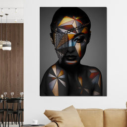 Geometric Face Paint - Johanjjf - NicheCanvas