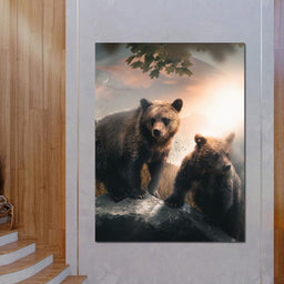 Sunset Bears - Zenzdesign - NicheCanvas