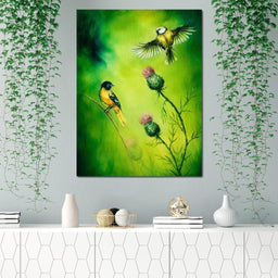 Emerald Songbirds - NicheCanvas