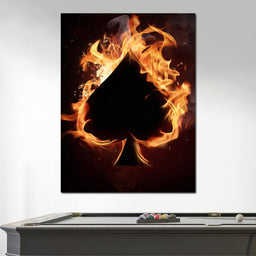 Spade on Fire - NicheCanvas