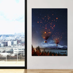 Hot Air Balloon Light - Natacha Einat - NicheCanvas