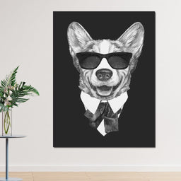 Dressed Up Corgi - NicheCanvas
