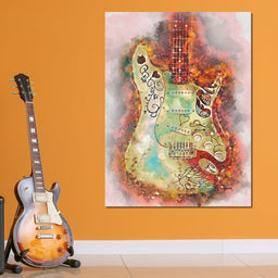 Jimi Hendrix's Guitar - Abraham Szomor - NicheCanvas