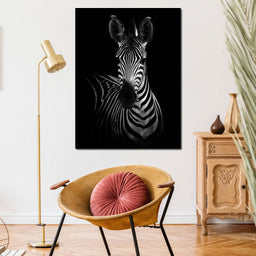 Black and White Zebra - NicheCanvas