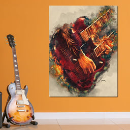 Jimmy Page's Electric Guitar - Abraham Szomor - NicheCanvas