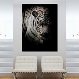 Black and White Tiger - NicheCanvas