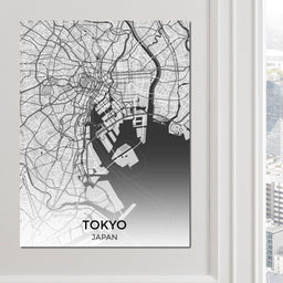 Map of Tokyo, Japan - NicheCanvas
