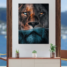 Diving Lion - Zenzdesign - NicheCanvas