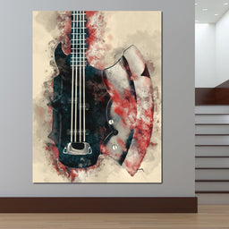 The Demon's Axe Bass Guitar - Abraham Szomor - NicheCanvas