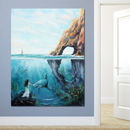 Swimming with the Shark - NicheCanvas