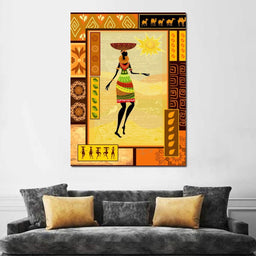 African Art Canvas - NicheCanvas