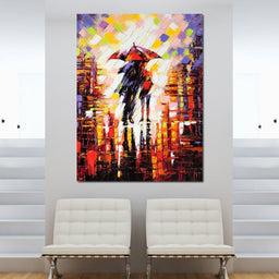 Enamoured Under The Umbrella - NicheCanvas