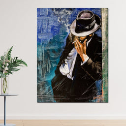 Smoking Man - NicheCanvas