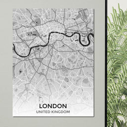 Map of London, UK - NicheCanvas