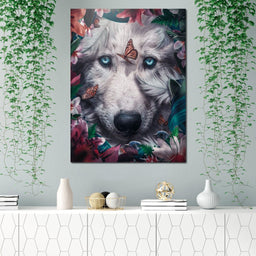 Floral Wolf - Zenzdesign - NicheCanvas