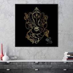 Golden Ganapati - NicheCanvas