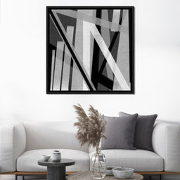 Black & White Lines v2 - Andy Brackpool - NicheCanvas